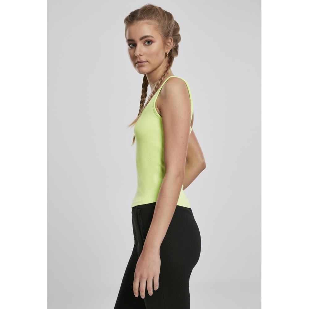 Urban Classics - Wide Neck Tanktop - Grün/Gelb